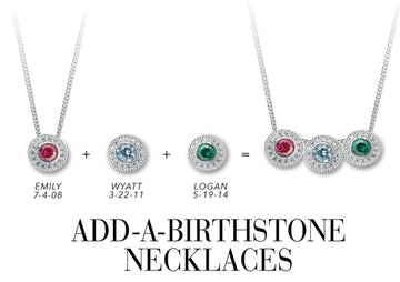 Add-A-Birthstone Necklaces with Chain - All Months